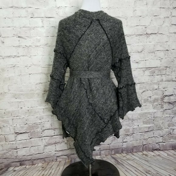 Pretty Angel Knit Crochet Asym Hem Duster Cardigan - Picture 2 of 5